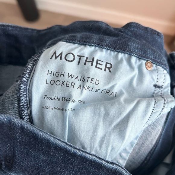 Mother High Waisted Looked Ankle Fray Skinny Jeans - Size 28 - Picture 6 of 8